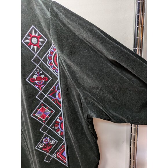 Bob Mackie Wearable Art Jacket Black Velvet, Size 3X - Picture 5 of 8